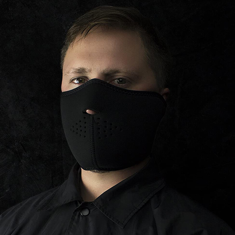  3 Pack Black Neoprene Half Face Mask Reusable Washable Lot Unbranded - фотография #3