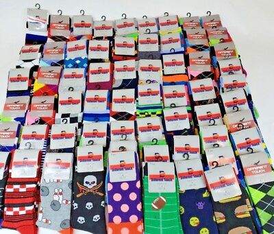 50 Pairs Wholesale Bulk Lot Men's  Assorted Designs Novelty Dress Crew Socks  Different Touch - фотография #6