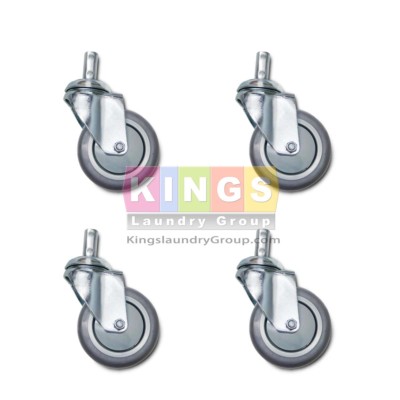4 pcs Quality Laundry Cart Caster Wheel, Fits R&B Wire C87, RB87G, CSTR87G Laundry Cart C87,RB87G, CSTR87G