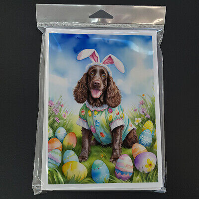 American Water Spaniel Easter Egg Hunt Cards Envelopes Pk of 8 DAC4931GCA7P Без бренда - фотография #3
