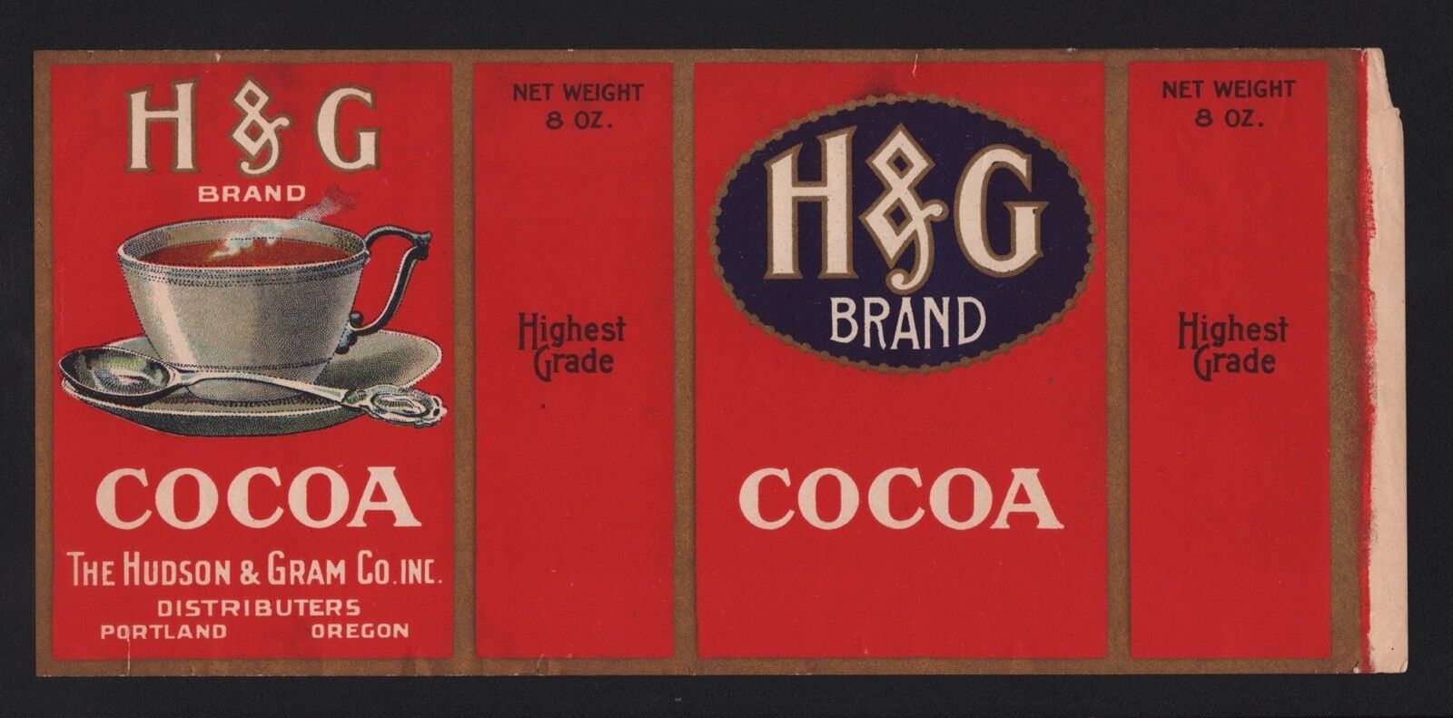 H&G Cocoa - Hot Chocolate - Portland, Oregon - Original Vintage Old - HudsonGram Без бренда