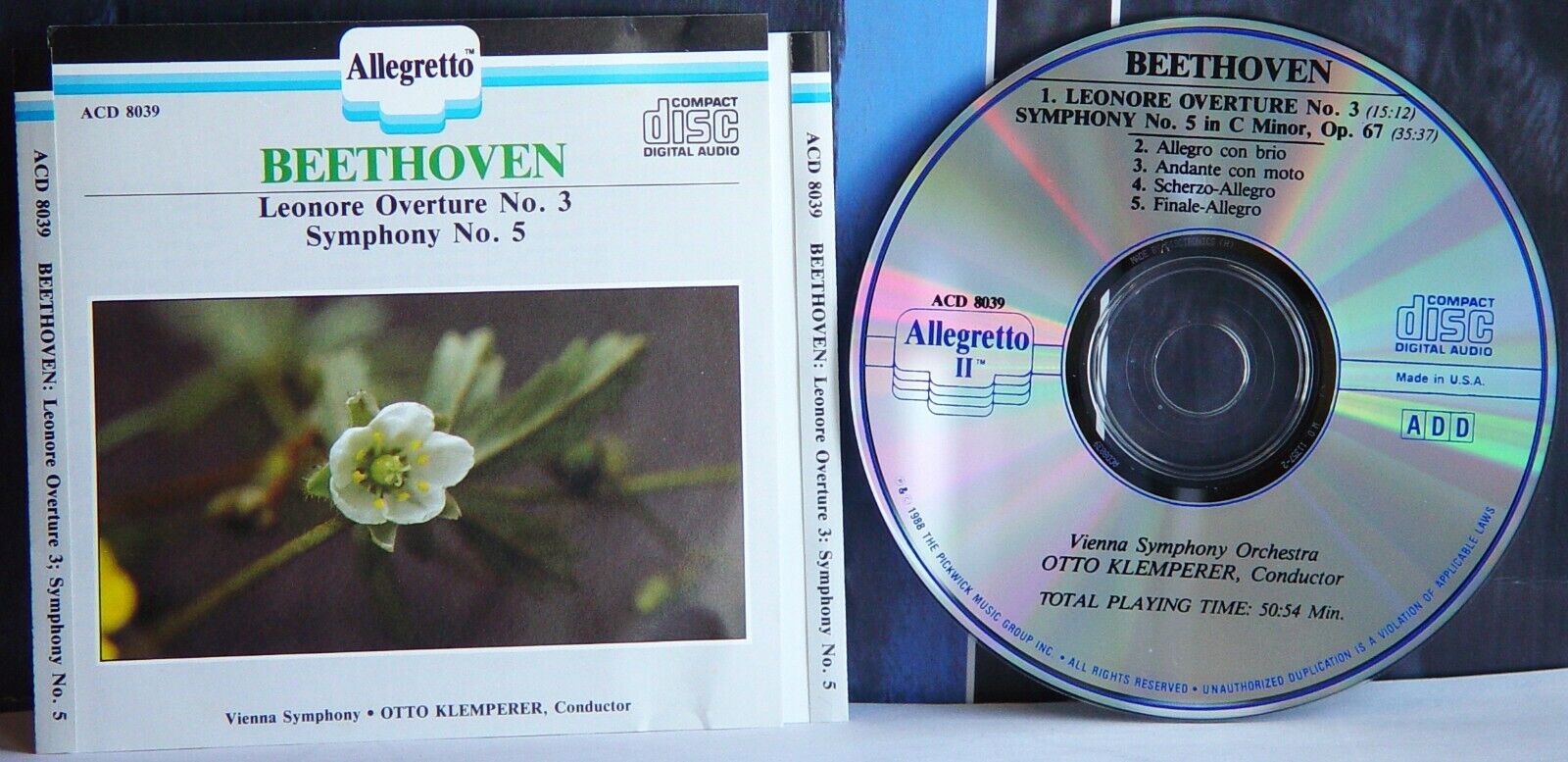 5 Classical CDs Beethoven Vivaldi Handel Ravel Chabrier Debussy Dukas Allegretto Без бренда - фотография #6