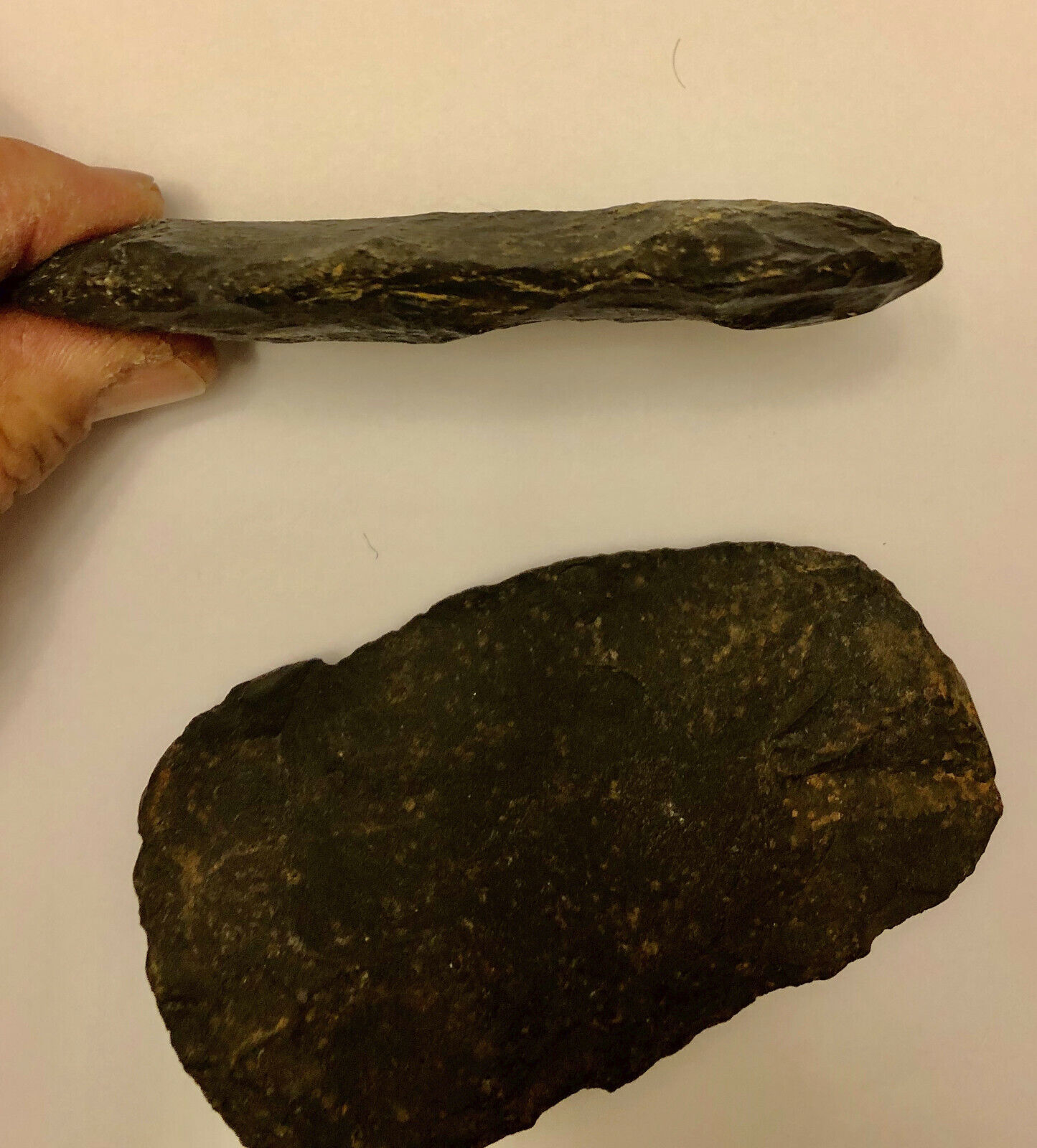 Indian Artifacts (2) Matching Ancient Comanche Stone Tomahawks Medicine Lodge  Без бренда - фотография #7