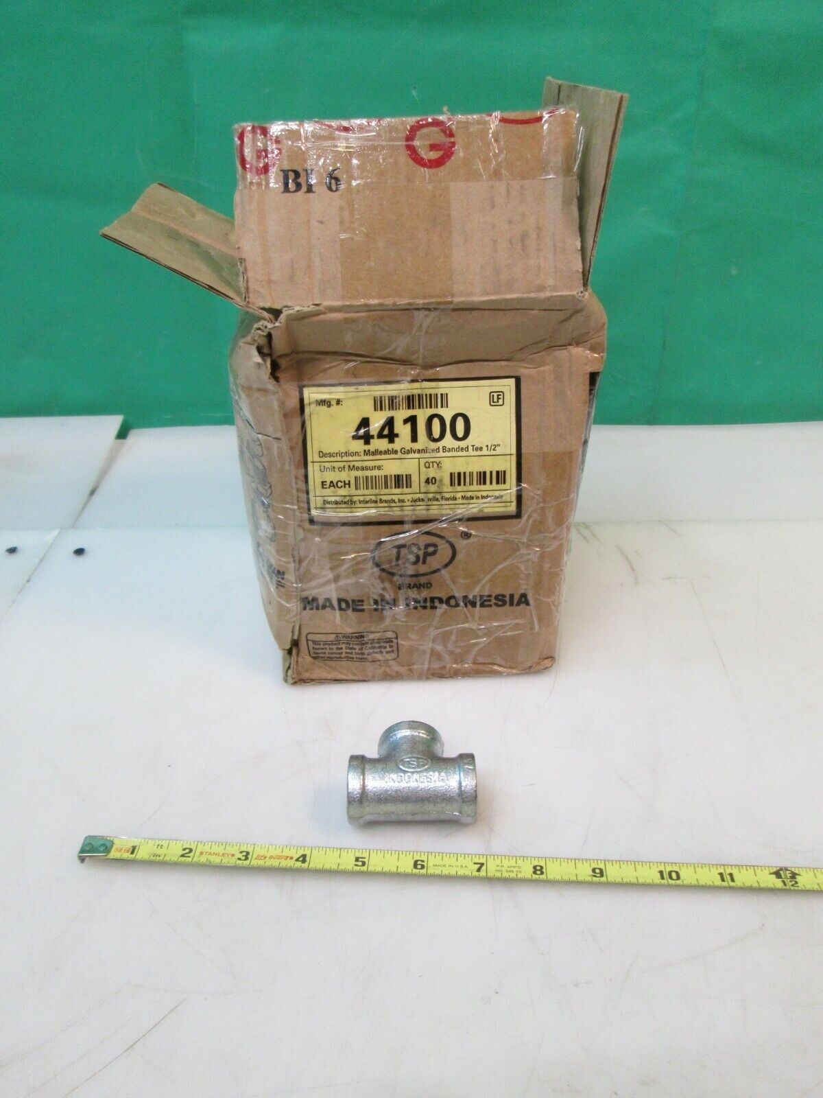 (QTY. 40) ProPlus Malleable Galvanized Banded Tee 150 Psi, 1/2" Lead Free 44100 ProPlus 44100 - фотография #2