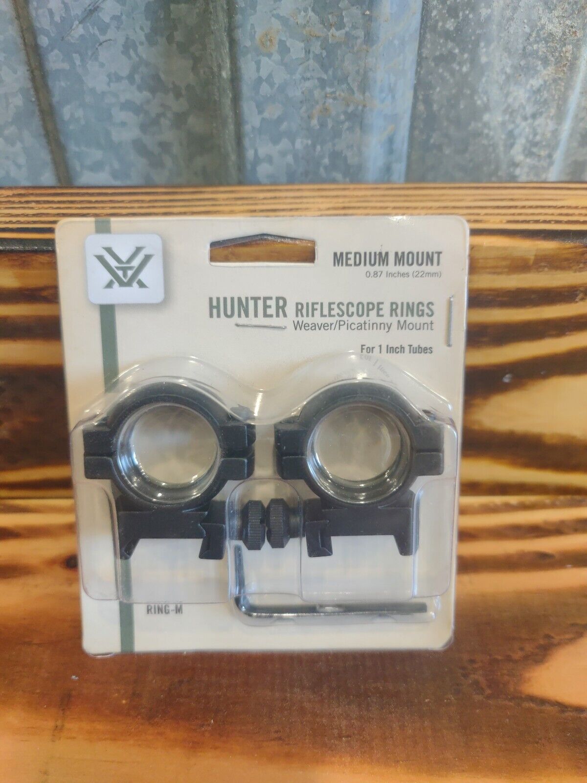 Vortex Hunter Riflescope Rings 1" Medium Weaver/Picatinny Style Black RING-M Vortex