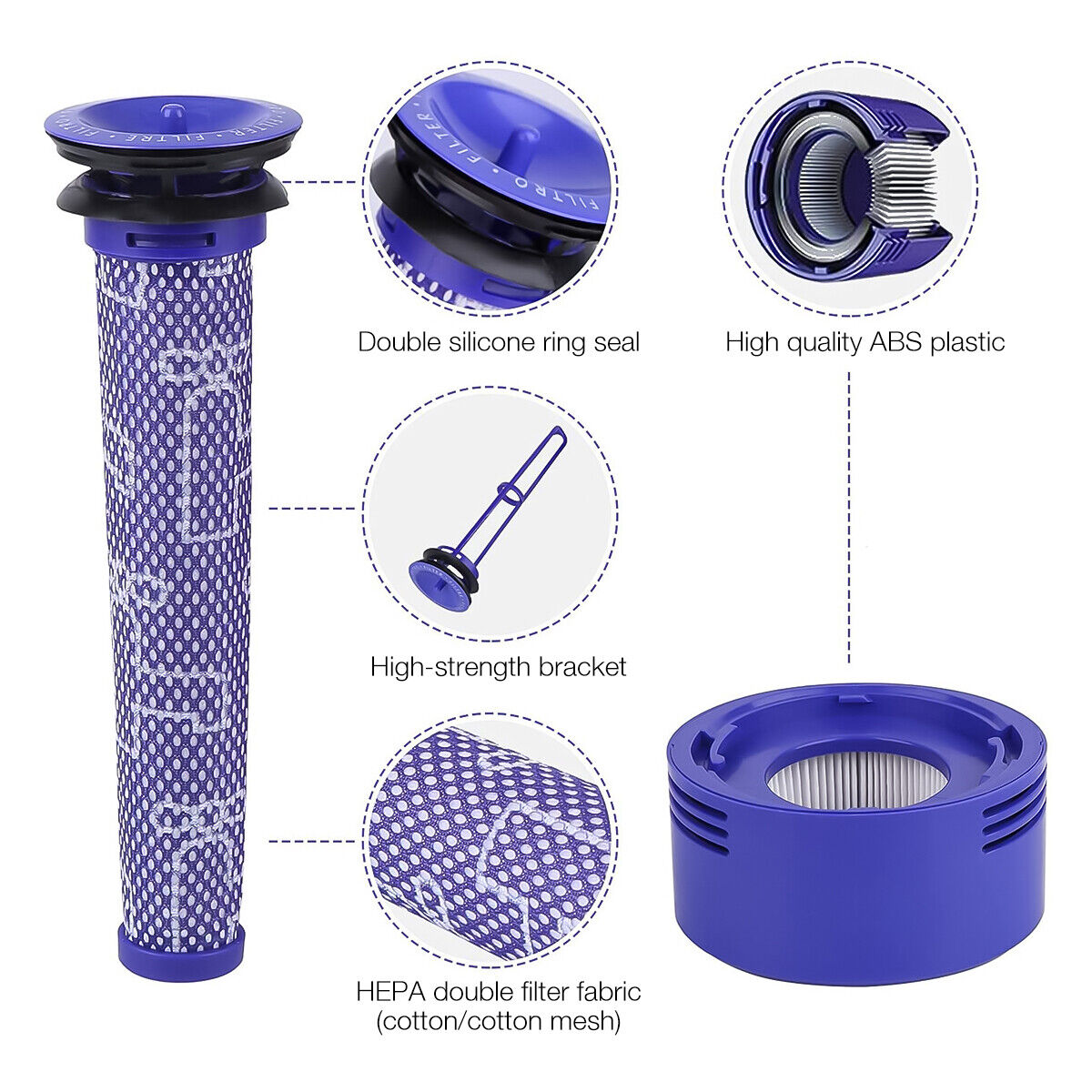 6 Pack Filter Replacement for Dyson V7 V8 Animal and V8 Absolute Cordless Vacuum Housmile - фотография #7