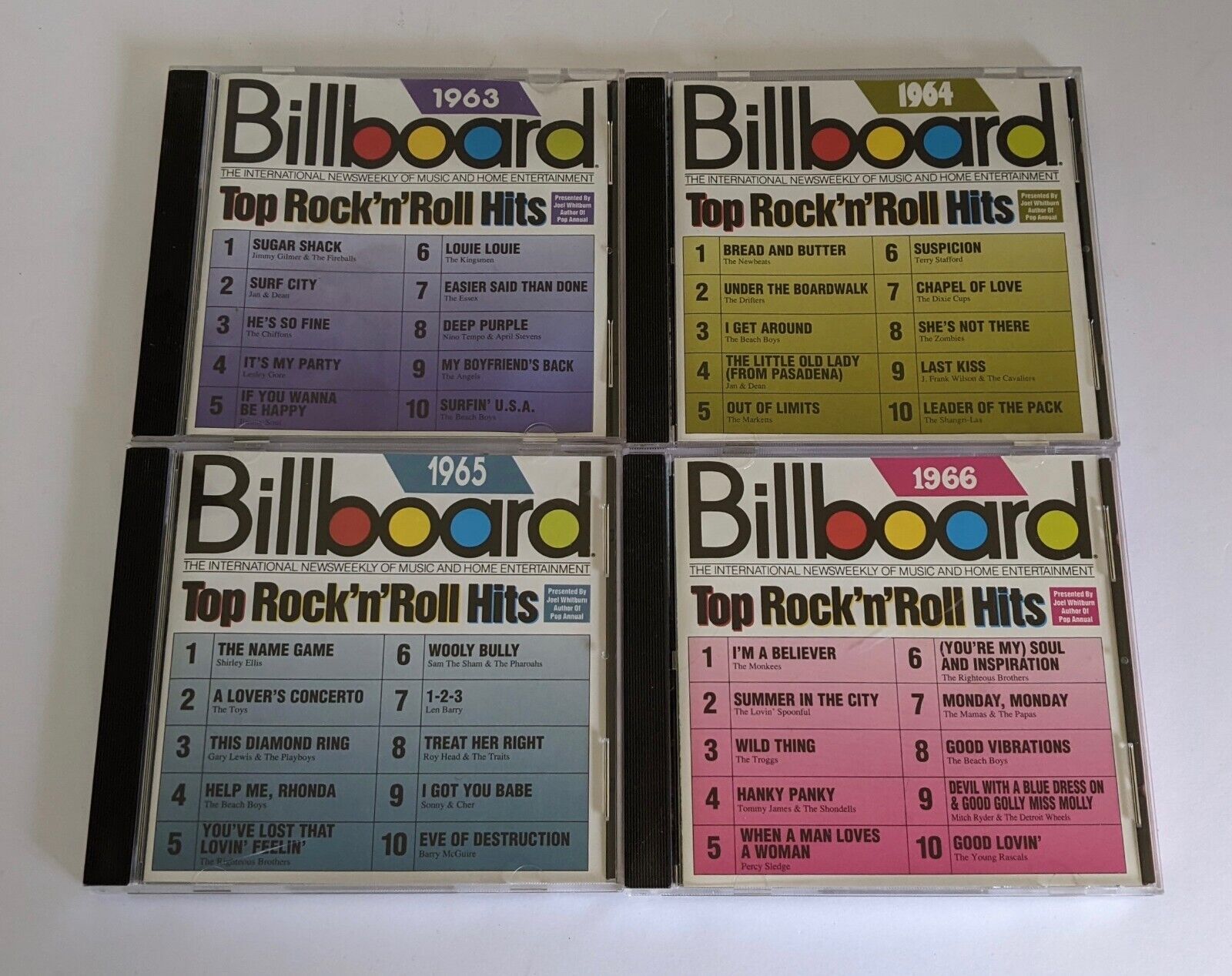 Billboard Top Rock N Roll Hits 1963-1966 4 Cd Lot Rhino Без бренда