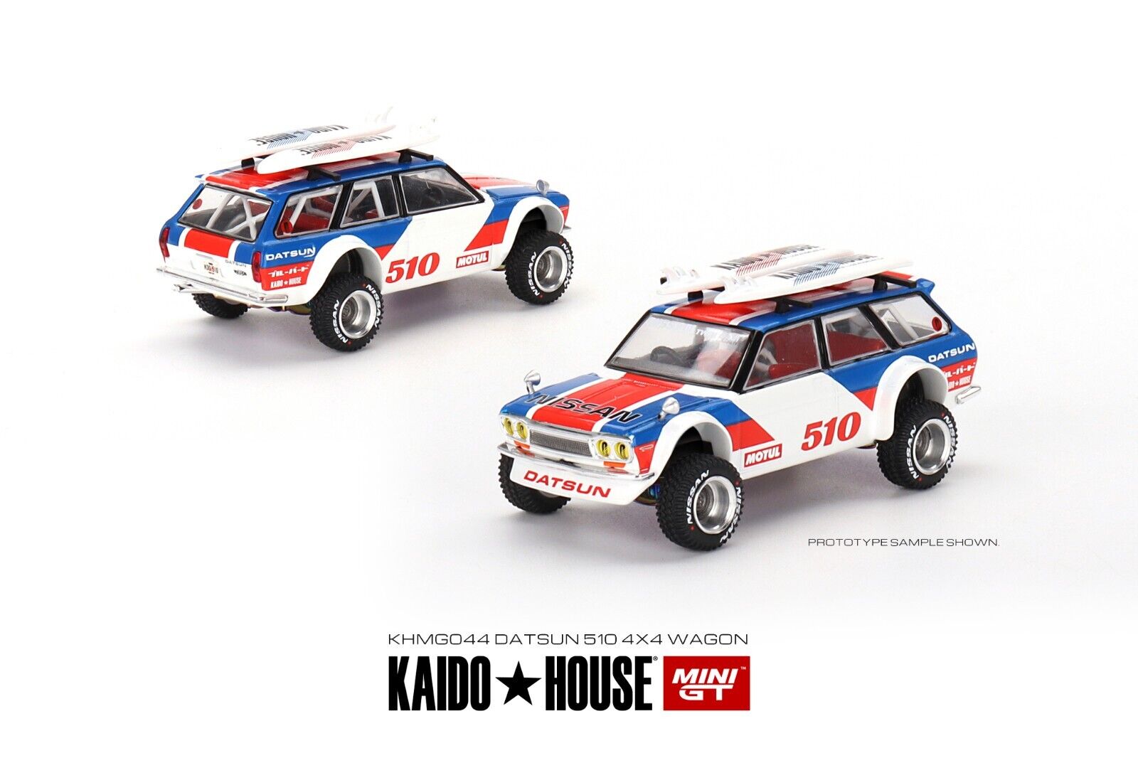 Mini GT x Kaido House 1:64 Datsun KAIDO 510 Wagon Kaido GT Surf Safari RS KHMG44 Mini GT 510 - фотография #2