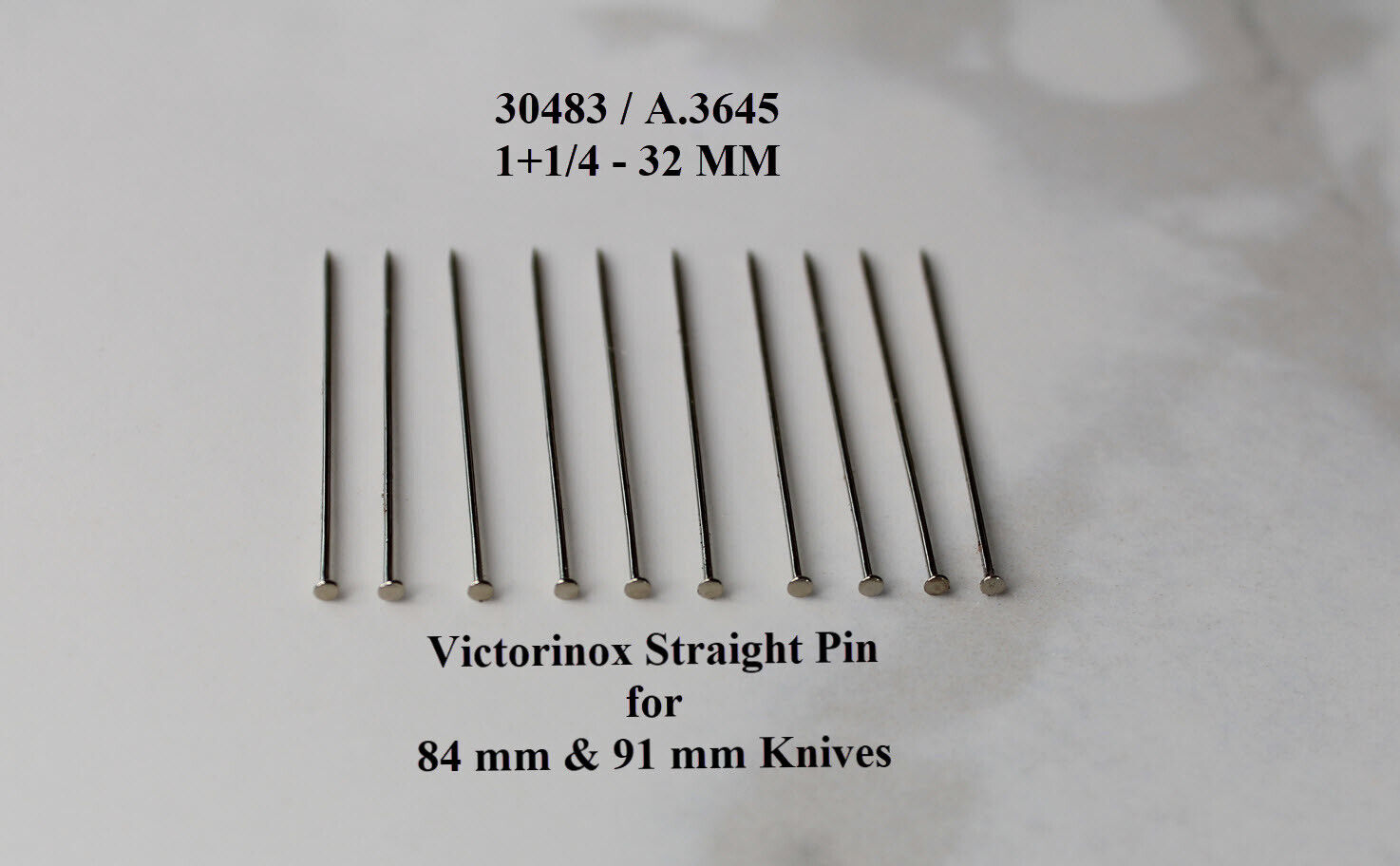 Lot 10 Replacement Upgrade Stainless Straight Pins Victorinox 84mm/91mm Knives Fits Victorinox Swiss Army Knife 30483 / A.3645 Replacement - фотография #2