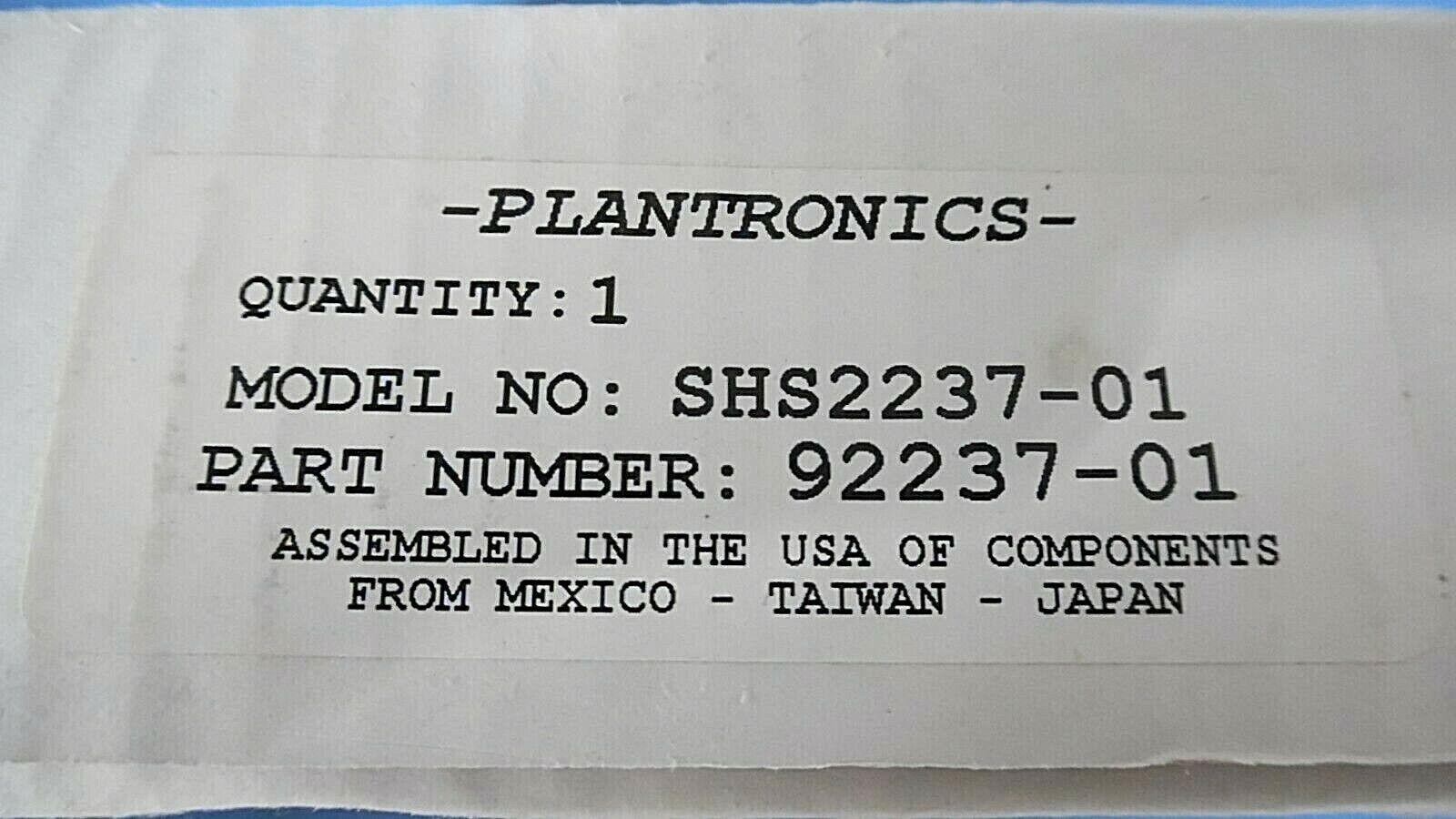 NEW Plantronics 92237-01, SHS2237-01 HEADSET -OUT OF BOX CLEARANCE PRICE Plantronics 92237-01, SHS2237-01 - фотография #12