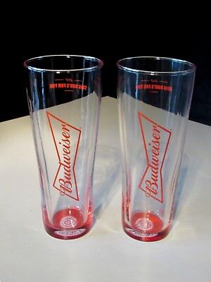 NEW (4) Budweiser Tall This Buds for You 16 oz Beer Glasses Pint  bar tap glass Budweiser - фотография #6
