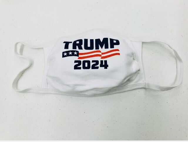 2 Pieces USA Made President Donald Trump 2024 Reusable Cotton Face Mask Cover SKULL STORE - фотография #3