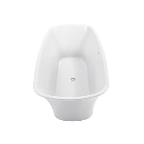 67in 100% Acrylic Freestanding Bathtub Contemporary Bathroom Soaking Tub White Unbranded - фотография #2