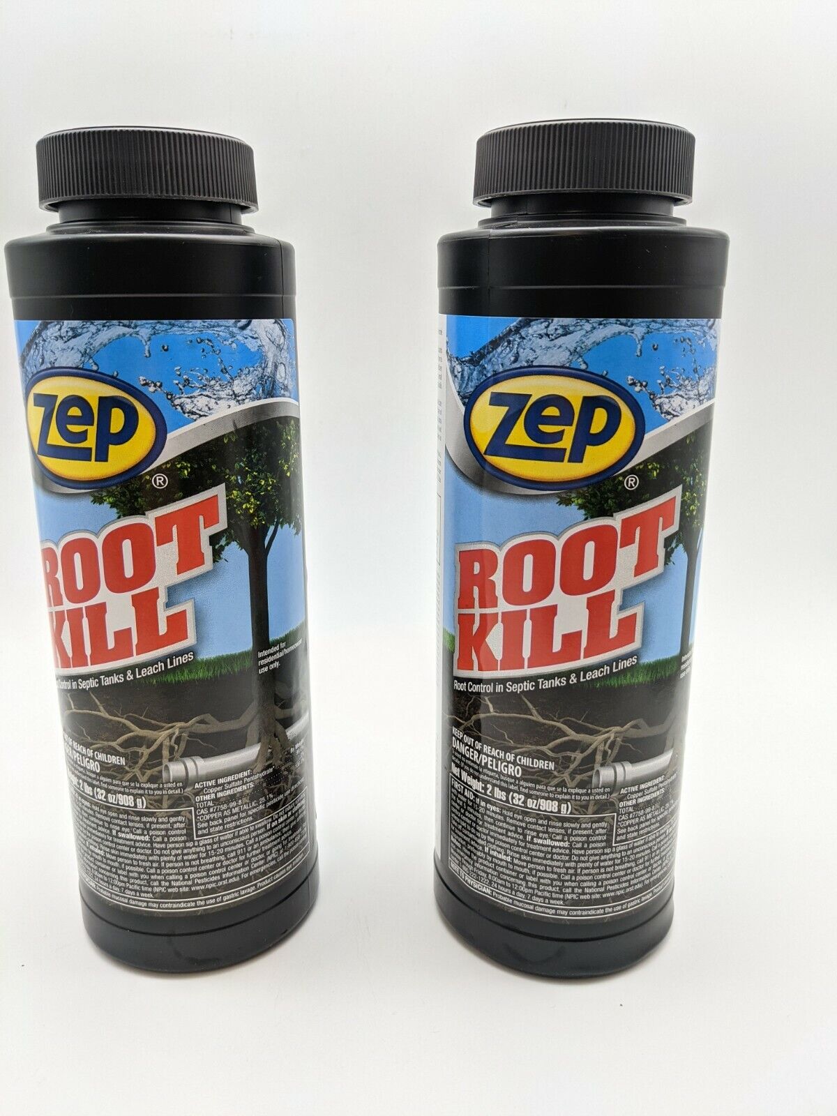 (2 PACK) 32 oz. Root Kill Dissolve Roots Inside Pipes & Drains Prevent Clogs ZEP ZROOT24