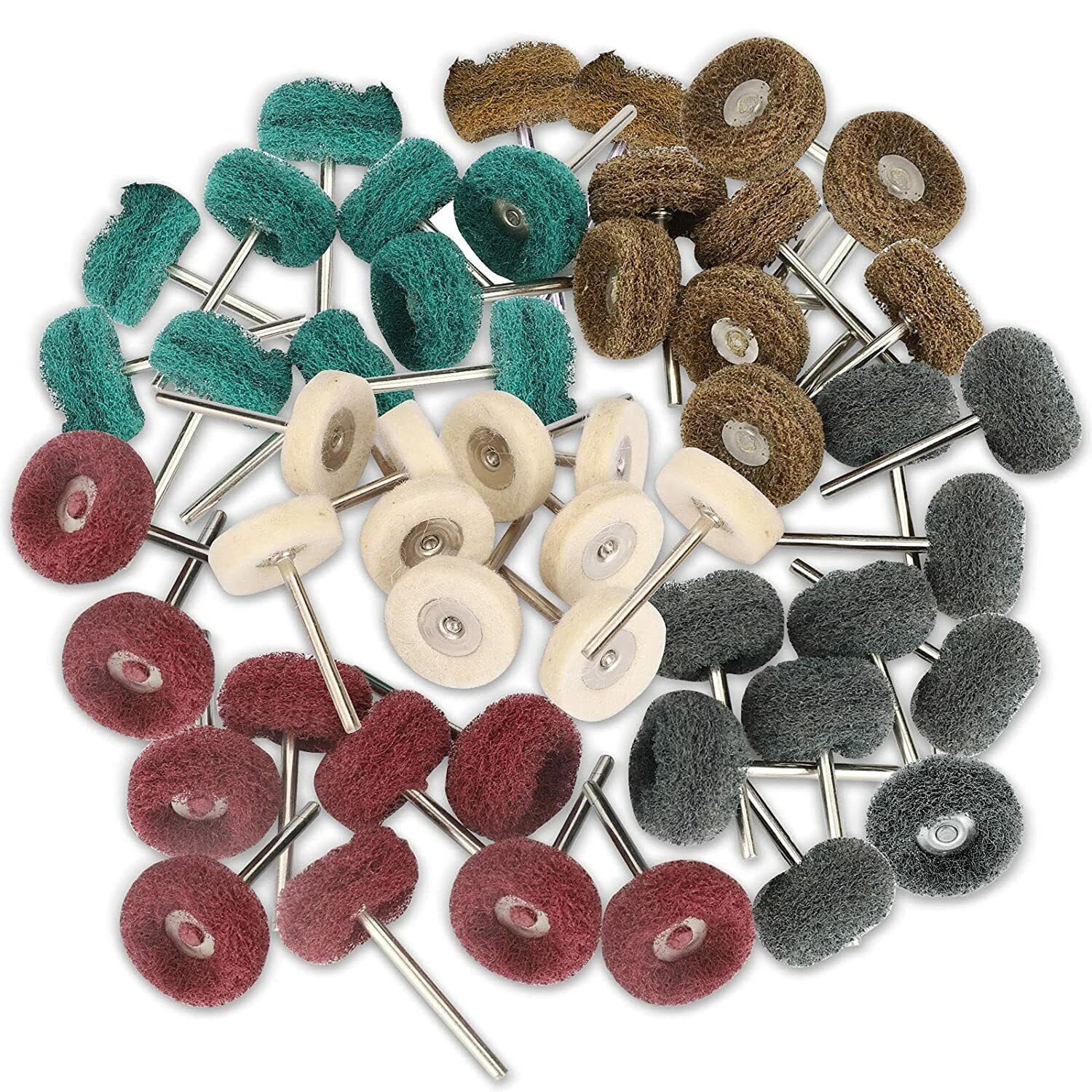 50 Metal Polishing Buffing Wheel Burr Kit Rotary Tool Accessories Set for Dremel Satc Does Not Apply