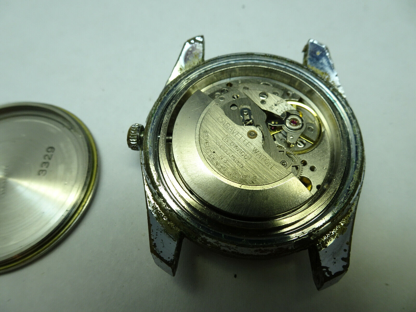 2 vintage GERMAN blue dial caravelle 11OWACD 1352.50automatic watches TO RESTORE Caravelle - фотография #6