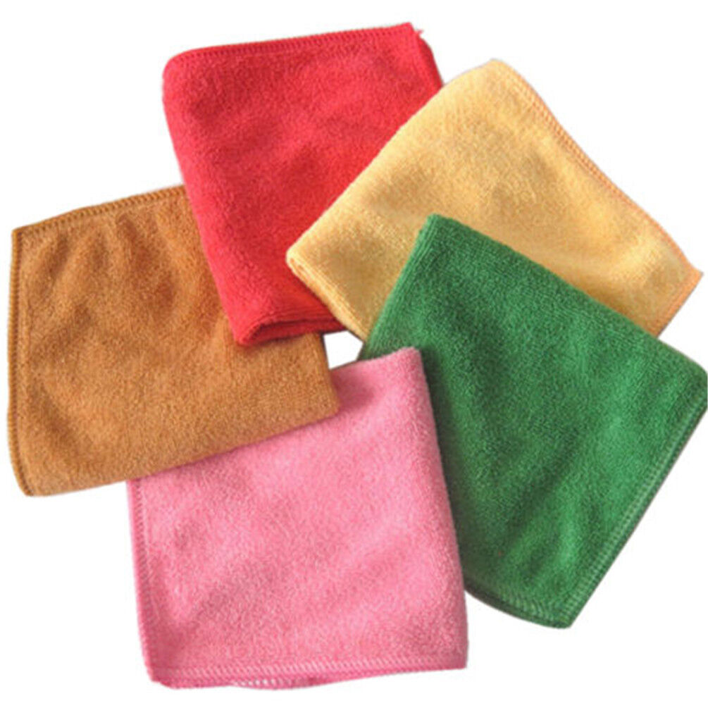 10pcs Soothing Microfiber Face Towel Cleaning Wash Cloth Hand Square Towel Unbranded Does Not Apply - фотография #9