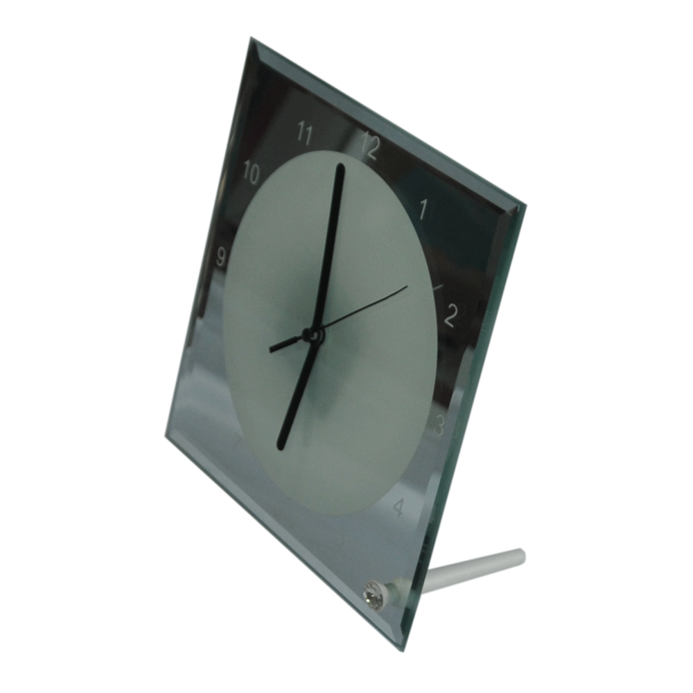 US Stock 20pcs 7.8" Sublimation Blank Mirror Edge Glass Photo Frame with Clock signagemaker 0163001832200 - фотография #6