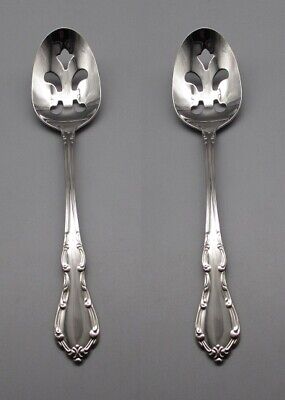 Oneida Stainless Flatware  - WHITTIER -  Slotted Serving Spoons - Set of Two ONEIDA OHSWHIT/TASPX2