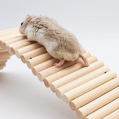 Rat Ladder Bridge, Wooden Hamster Climbing Ladder Toy, Small Animals Cage Acc... Dnoifne - фотография #3