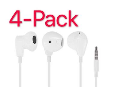 4 Pack New Headphones Earphones With Remote & Mic For Apple iPhone 6S 6 5 5S 4S Unbranded/Generic Does Not Apply