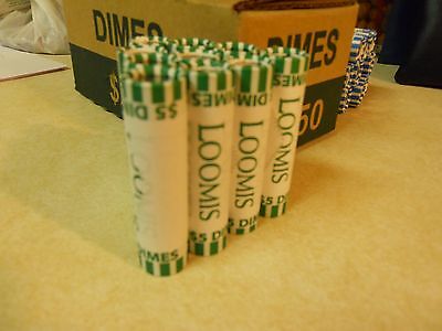 10 Rolls ($50) Unsearched Roosevelt Dimes, Bank Rolled, Denver Area Без бренда - фотография #2