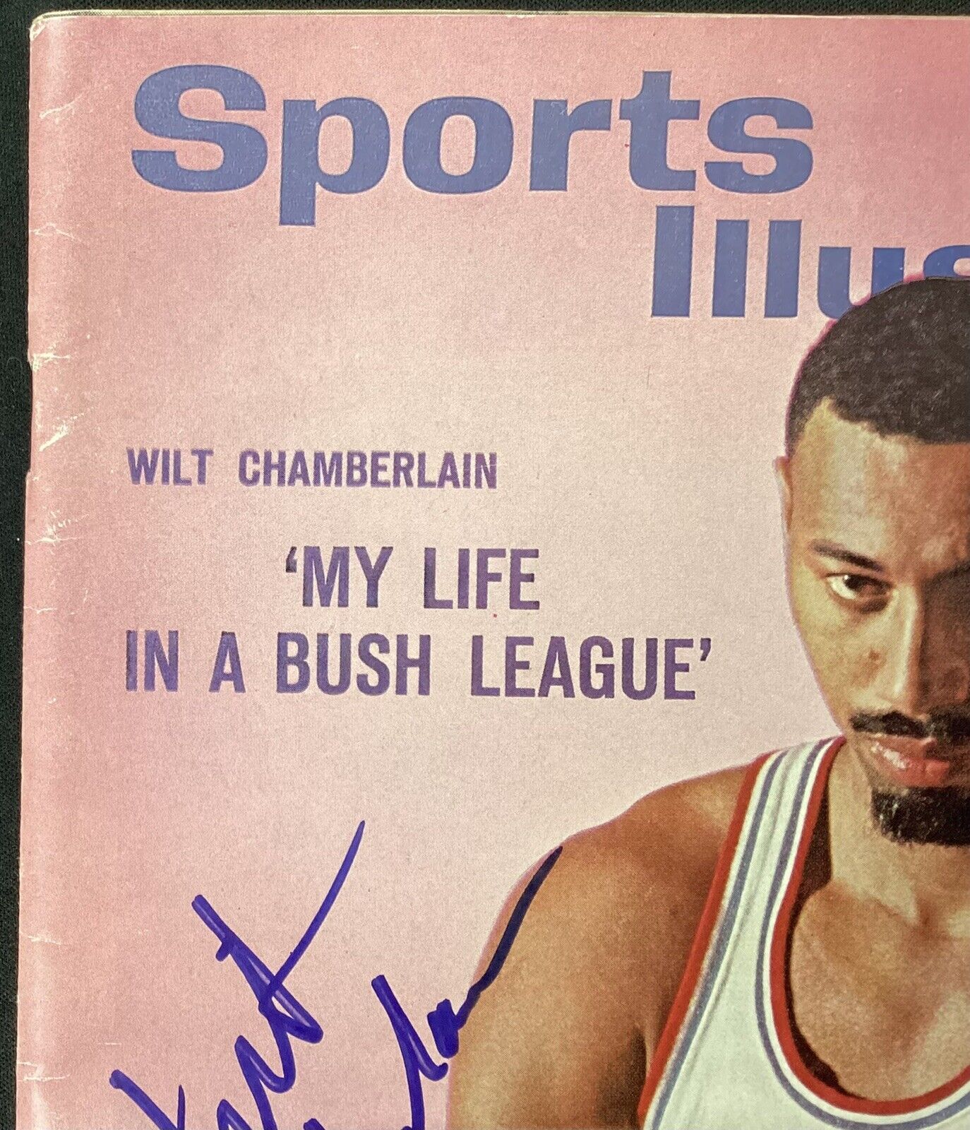Wilt Chamberlain Signed Sports Illustrated 4/12/65 Basketball 76ers Auto HOF JSA Sports Illustrated - фотография #3