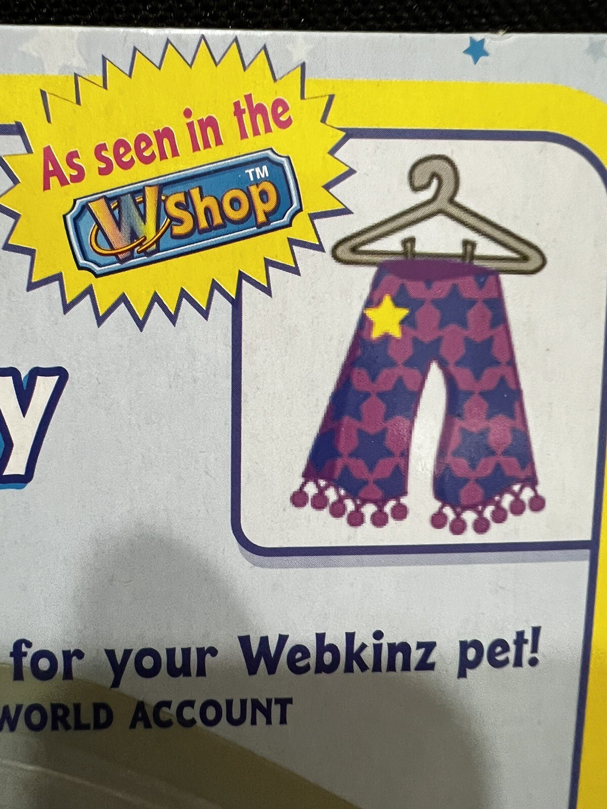 Webkinz Clothing Star Fly Pants NEW Hippie Sealed w/ Feature Code Clothes NWT Ganz