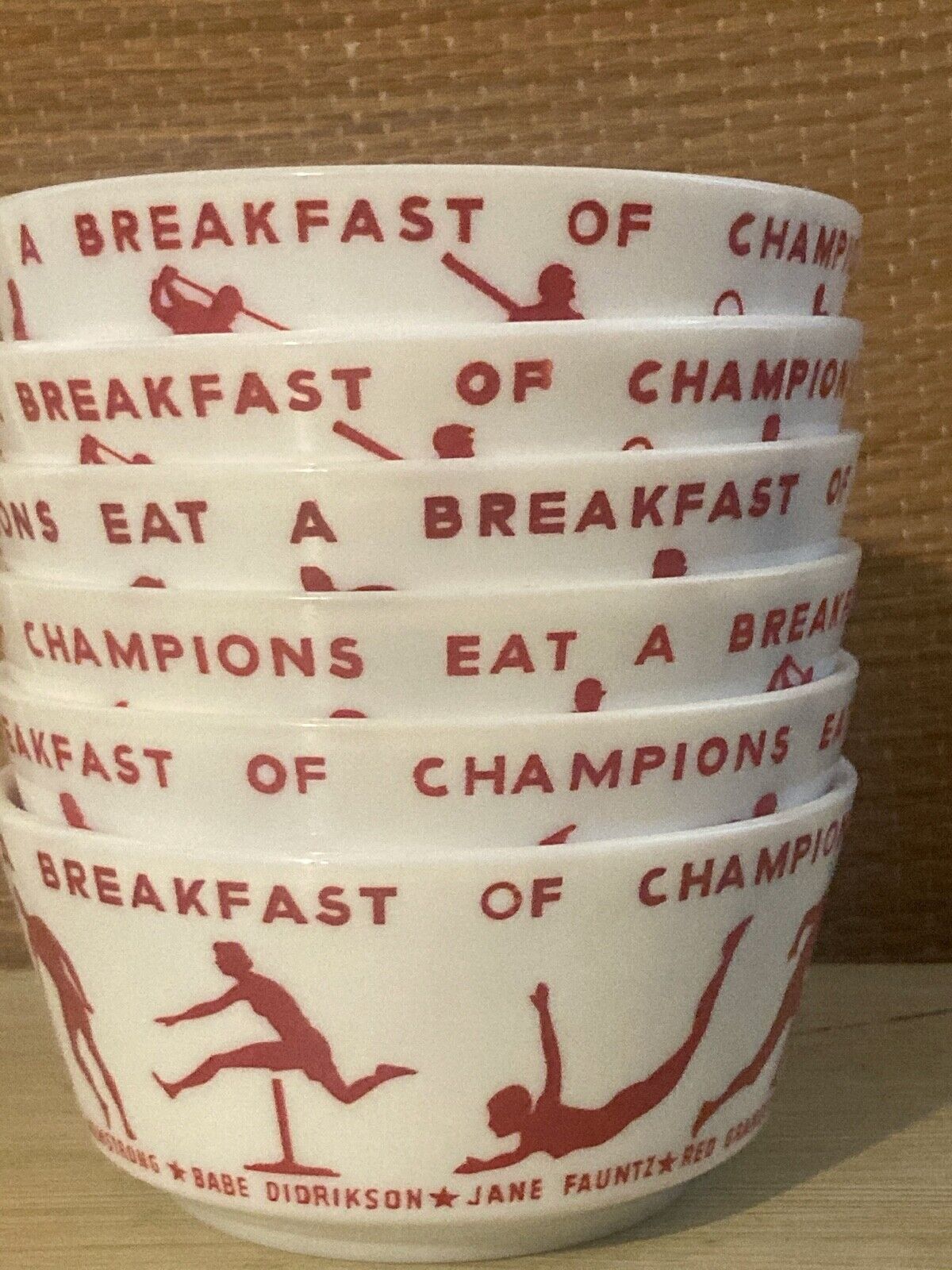 Vintage 1937 Wheaties Breakfast of Champions Milk Glass Premium Cereal Bowl  Wheaties - фотография #5