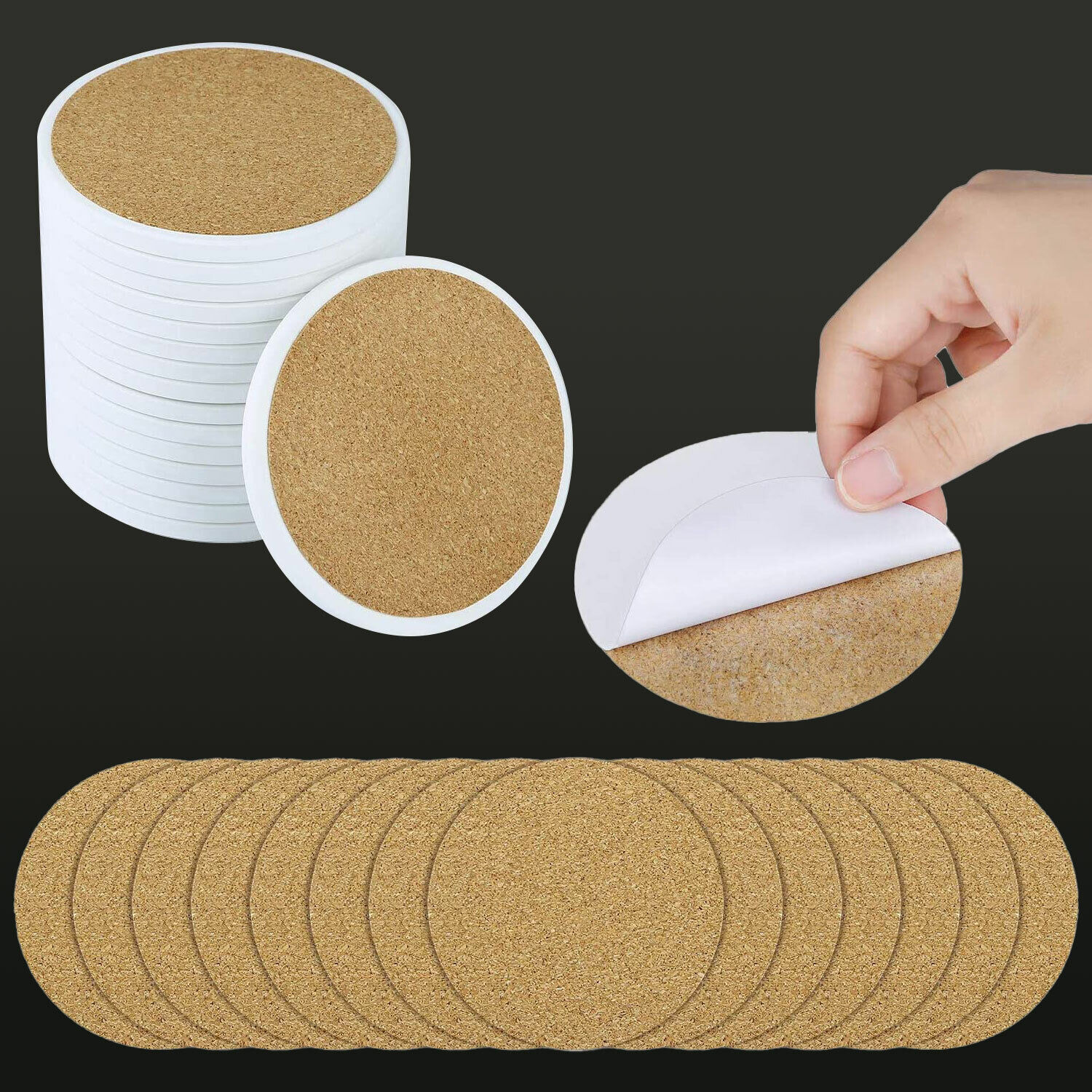 144 Pack 4.25 Inch Sublimation Blanks Round Ceramic Tiles Coasters Blank CALCA 0163003269200 - фотография #6