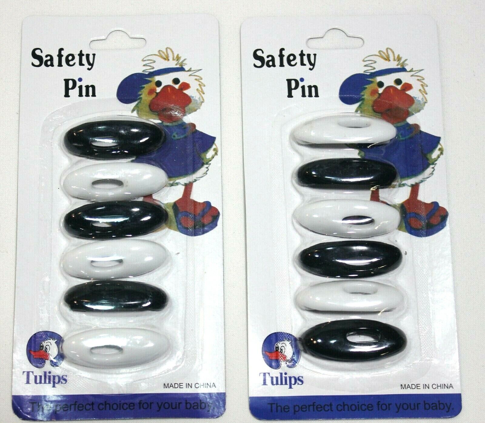 Women Two x (6-Pack) Hijab White & Black Pins- Islamic Sca​rf Hijab Safety Pins Без бренда