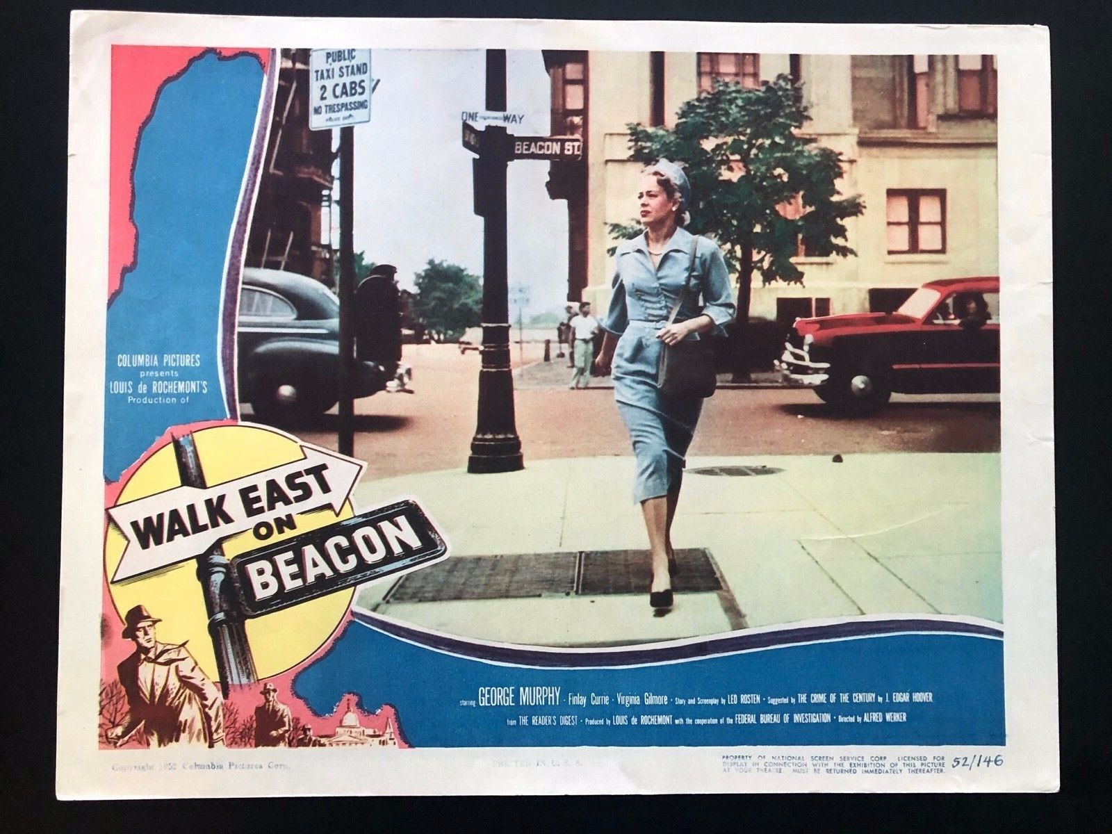 Walk East on Beacon (1952) Original Movie Lobby Card Set + 2 Extra, 10 Total EX Без бренда - фотография #10