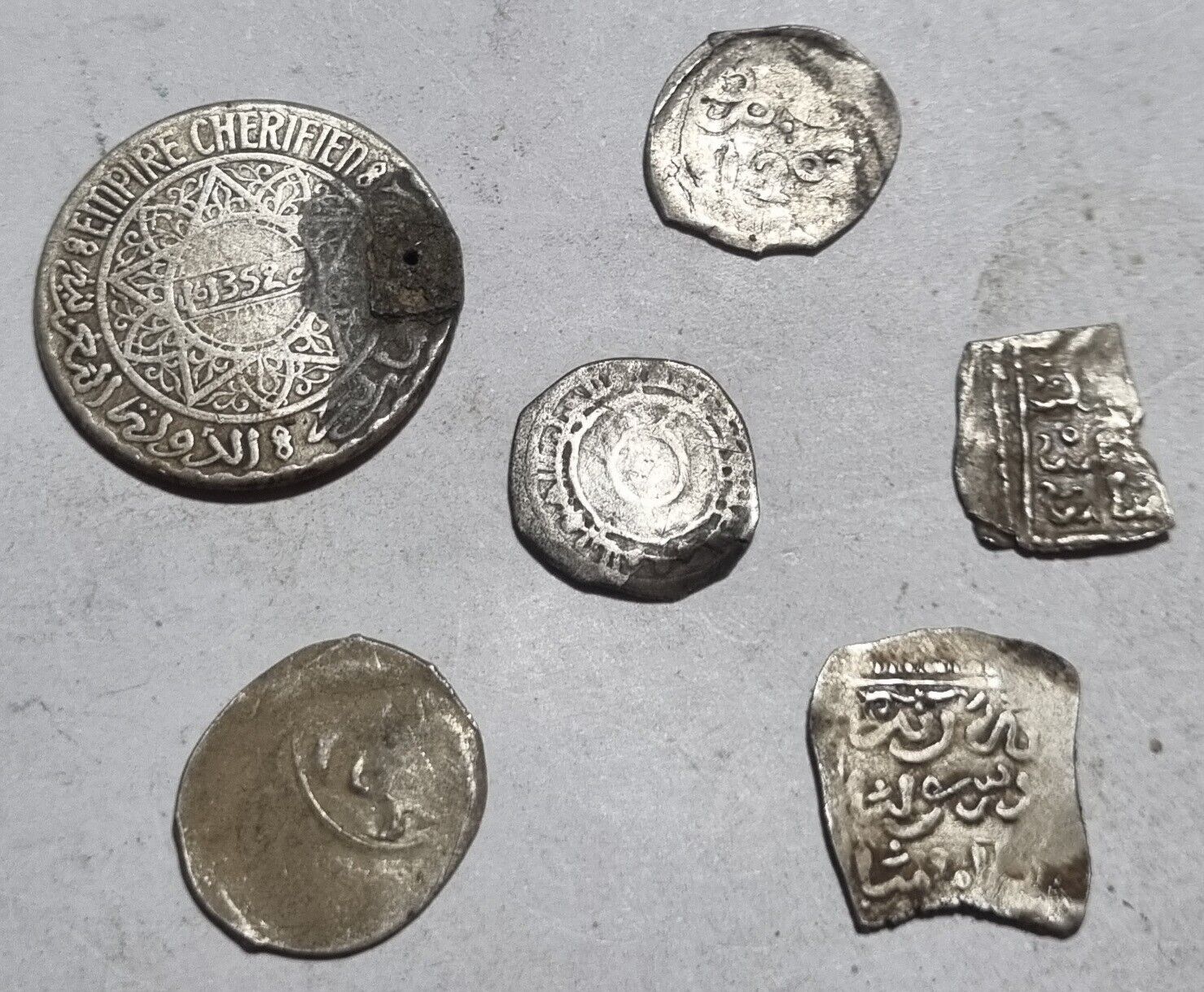 ANTIQUE SET OF 6 MEDIEVAL ISLAMIC SILVER COINS TO CATALOG VERY RARE & NICE LOT Без бренда