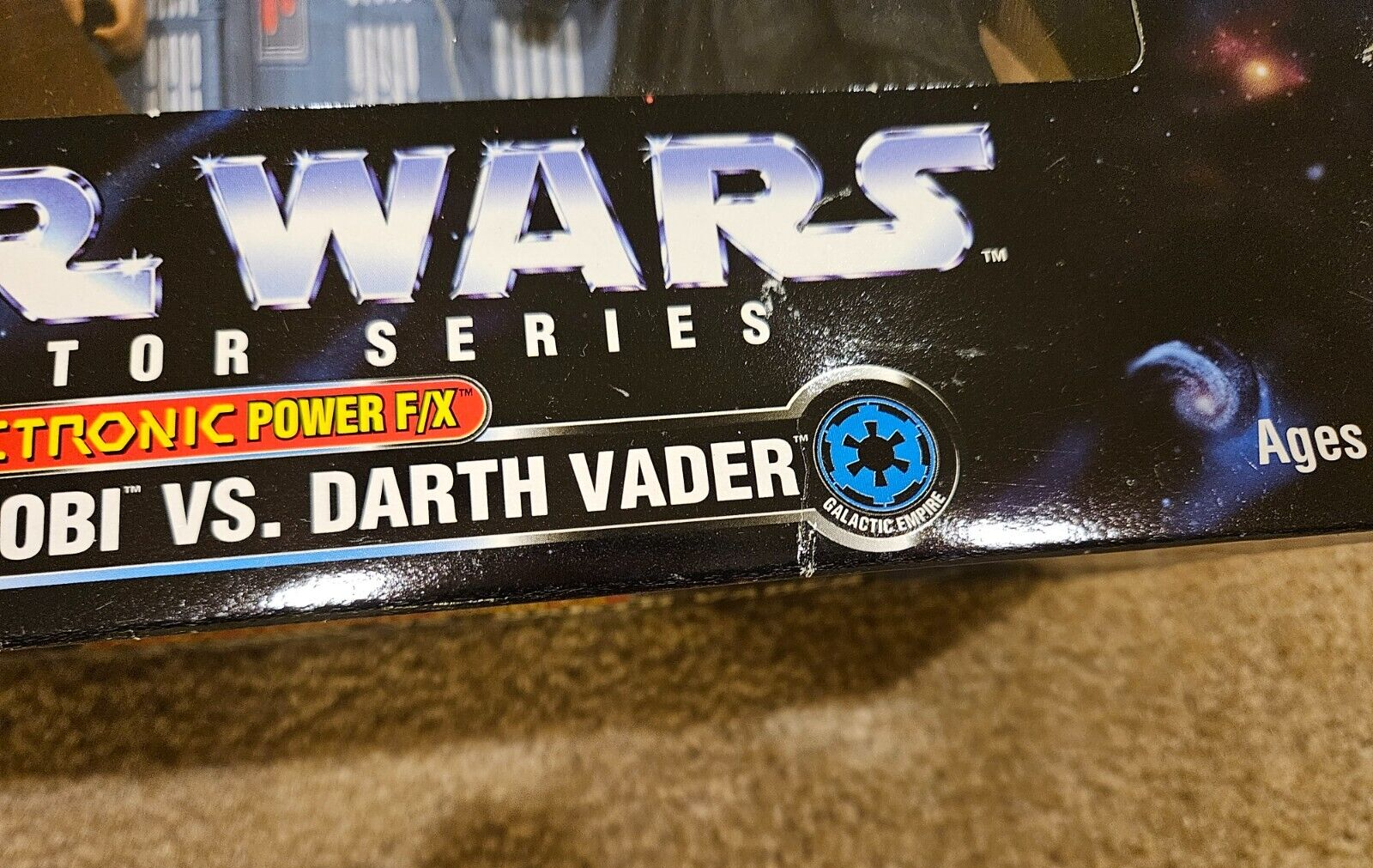 Star Wars Collector Series Electronic Obi Wan Kenobi vs Darth Vader 12 inch MIB Kenner - фотография #5