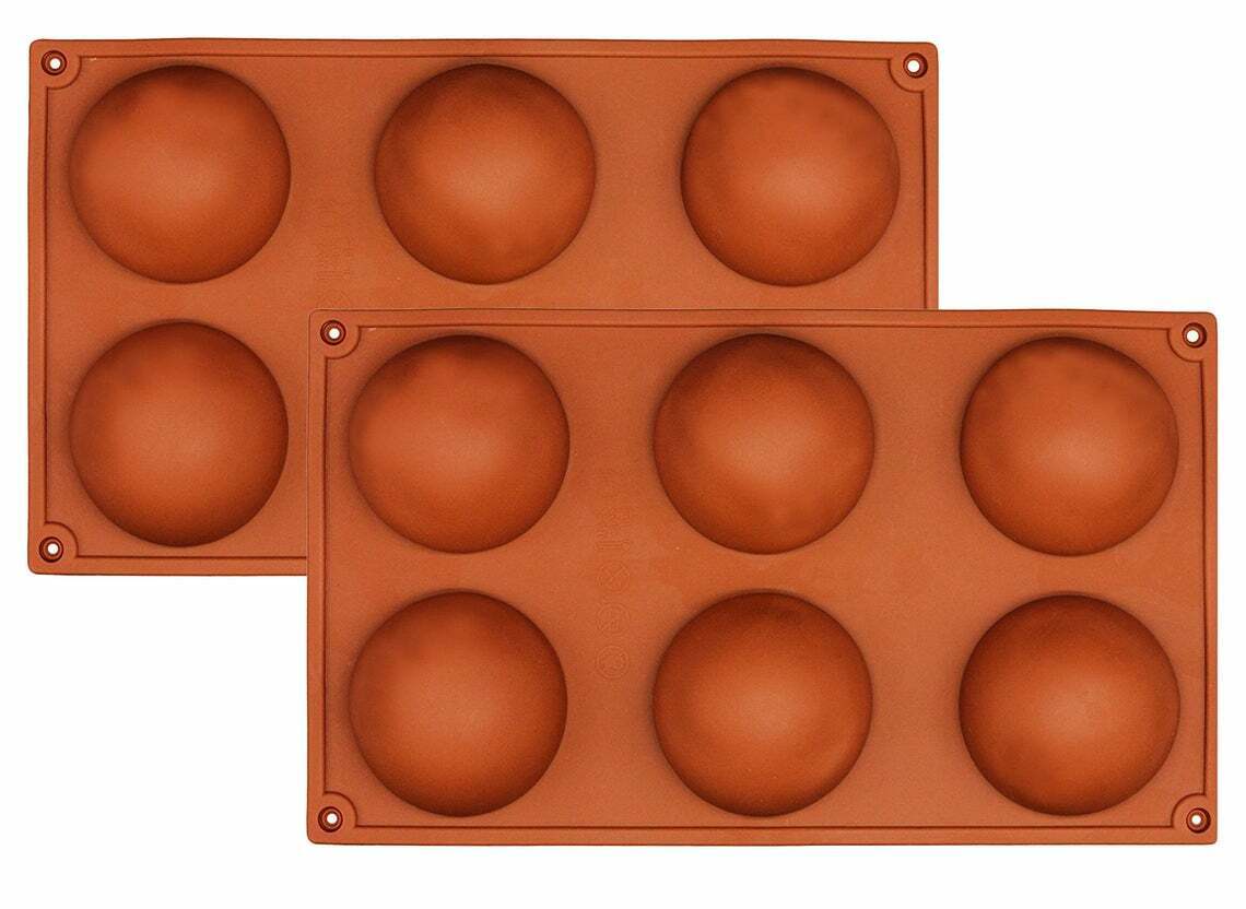 Set of 6 Silicone Dome Hemisphere Round Mold Chocolate Bomb Making Chocolate Unbranded