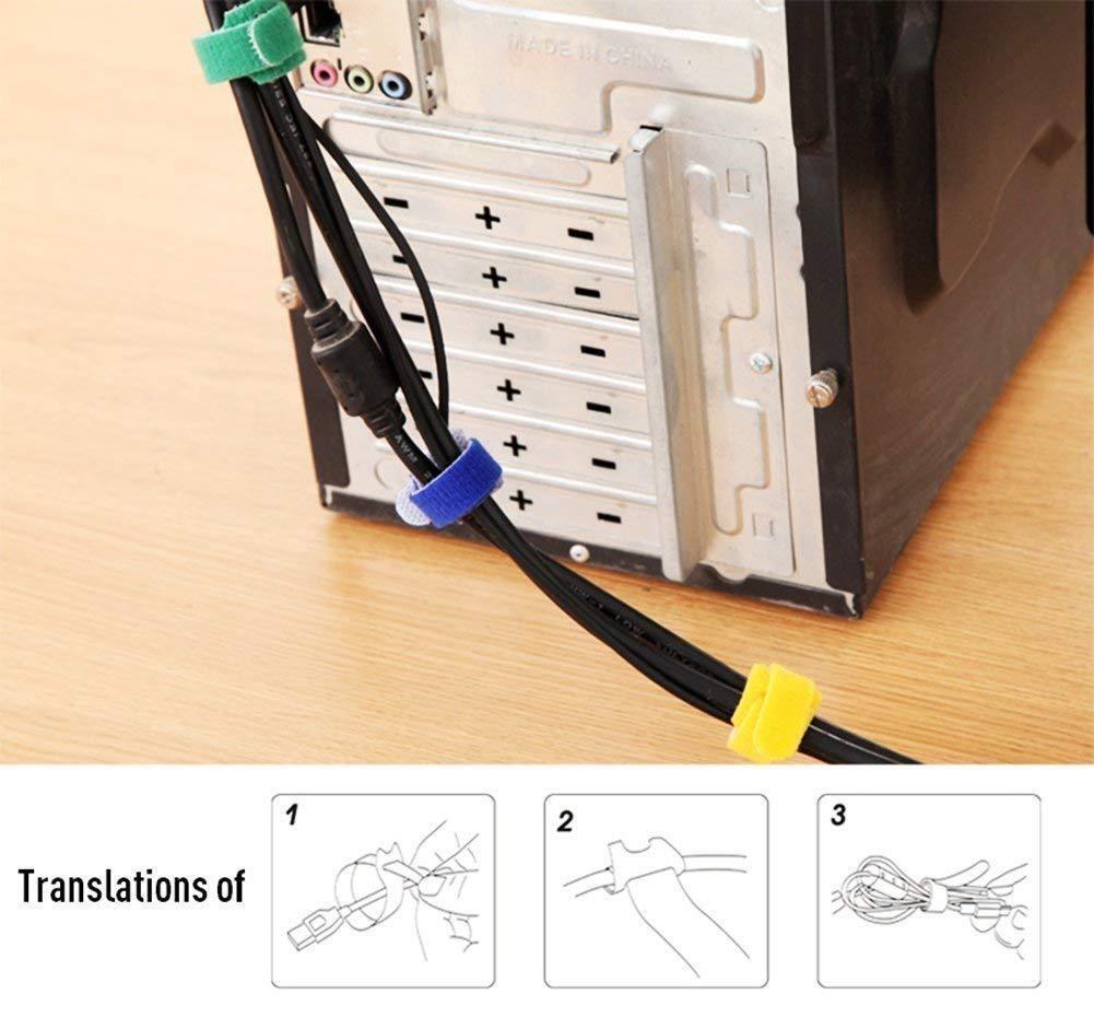 120pcs Microfiber Cloth Cable Straps Hook Loop Reusable Fastening Cable  6" Ties VELCRO BKB - фотография #6