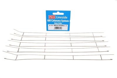Peco LC-151 HO/OO Catenary Contact Wires 260mm (Pack of 5) PECO LC-151