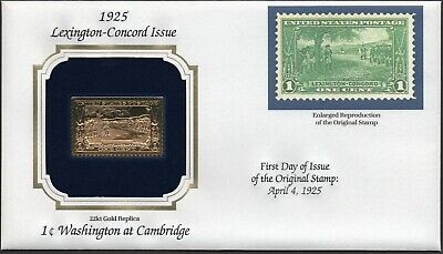 1925 Lexington-Concord Issue U.S Golden Replicas of Classic Stamps. Set of 2 Без бренда