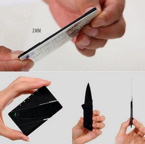 300x Credit Card Knives folding wallet thin pocket Survival sharp micro knife Credit Card Knife Classic - фотография #5