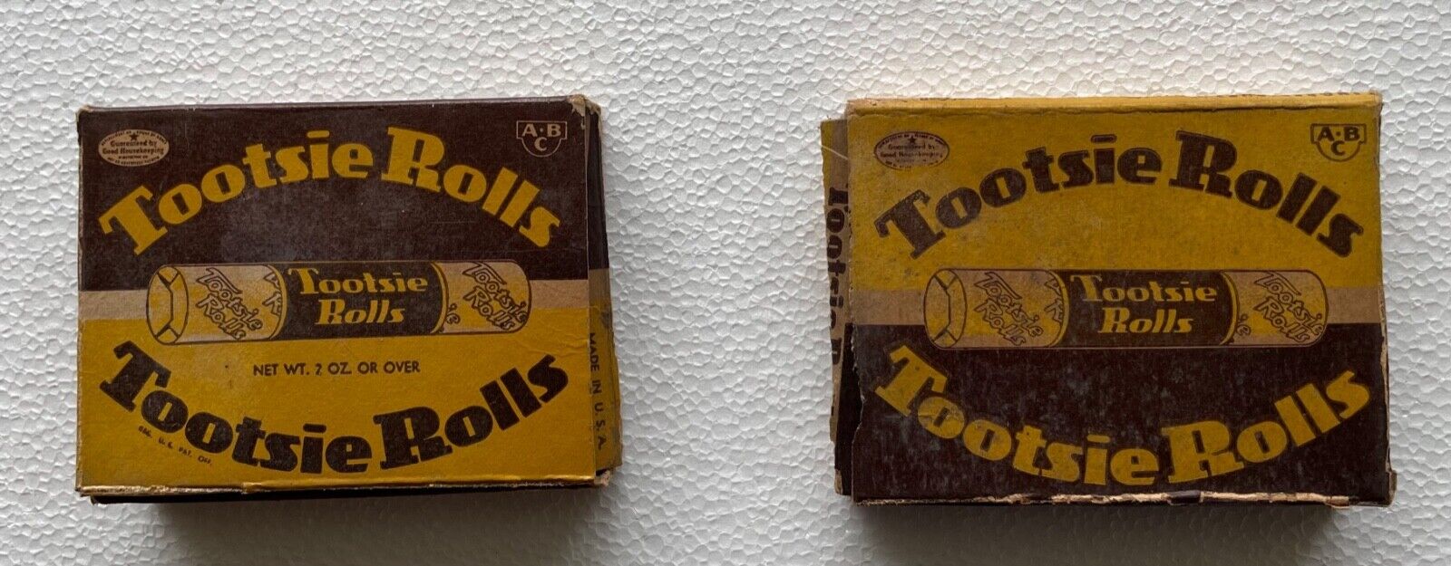 Two Late 1930’s Ultra Rare Movie Theater individual Tootsie Roll boxes TOOTSIE ROLLS
