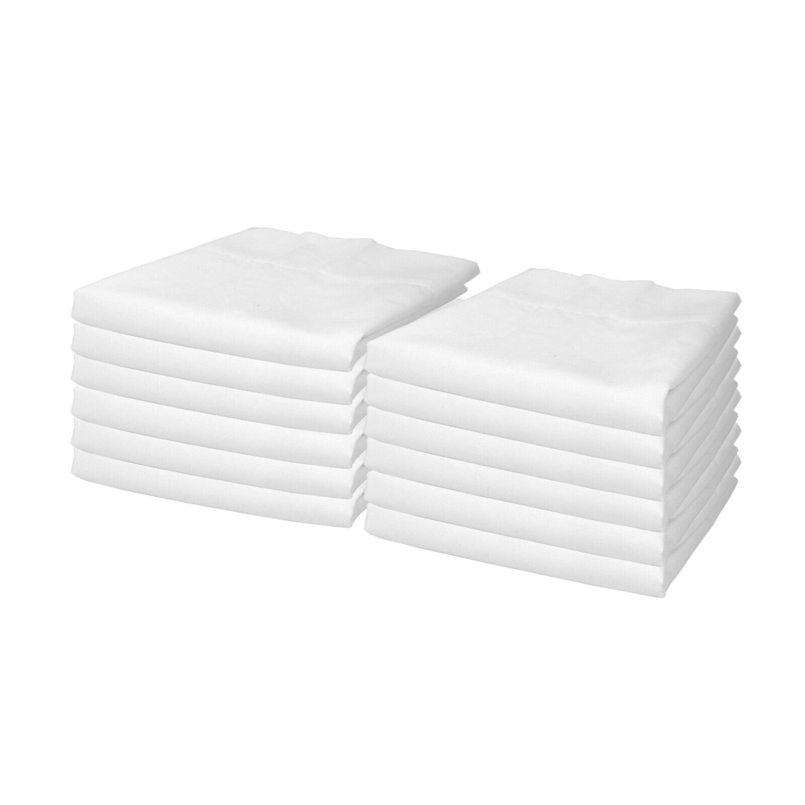 Bulk 12 Pack of Lulworth Pillowcases, 250 Thread Count, White 20x30 Soft Bedding Arkwright Does Not Apply