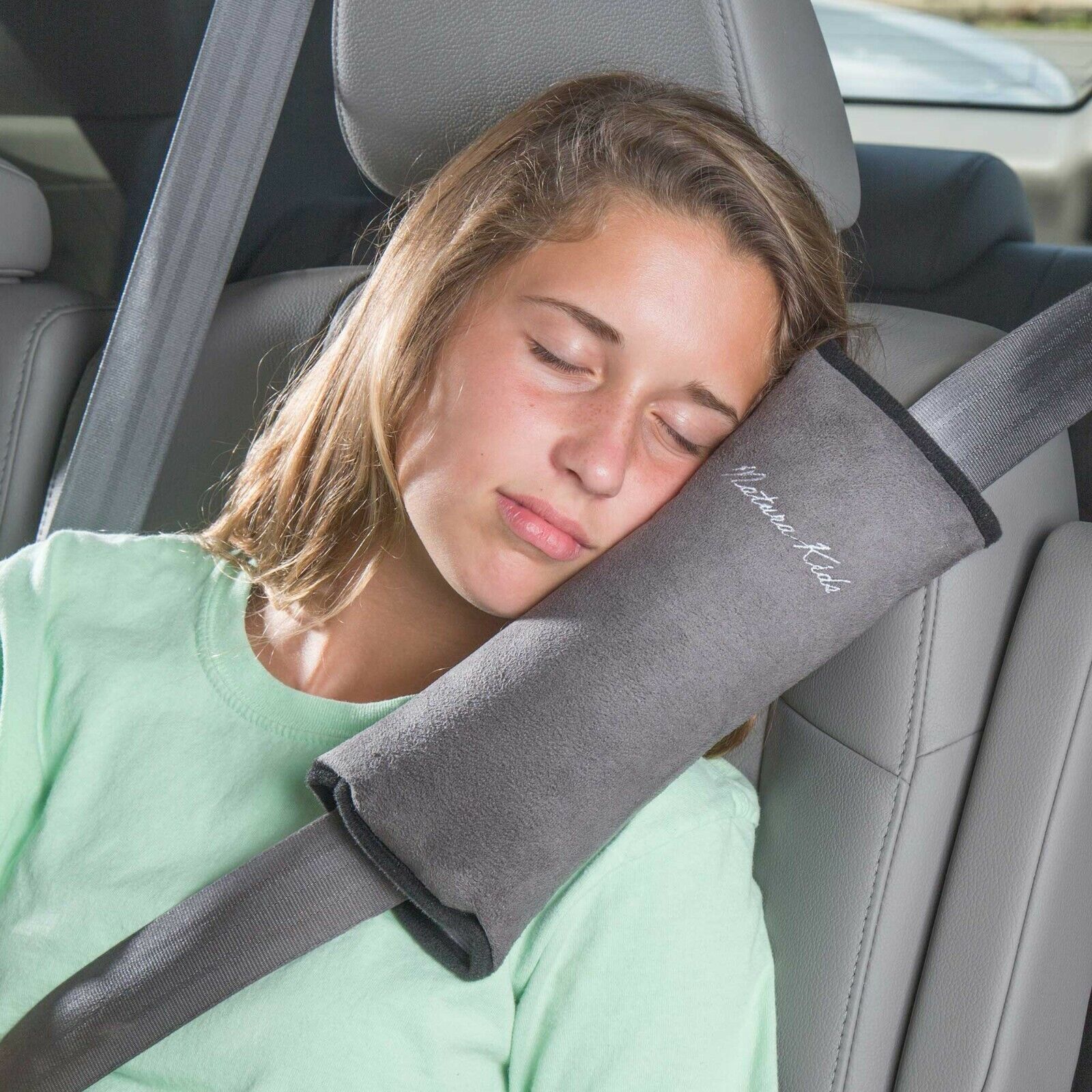 Baby Kids Neck Support Car Seat Belt Safety Neck Rest Pillow Pad Protector Natural Kids Does not apply - фотография #5