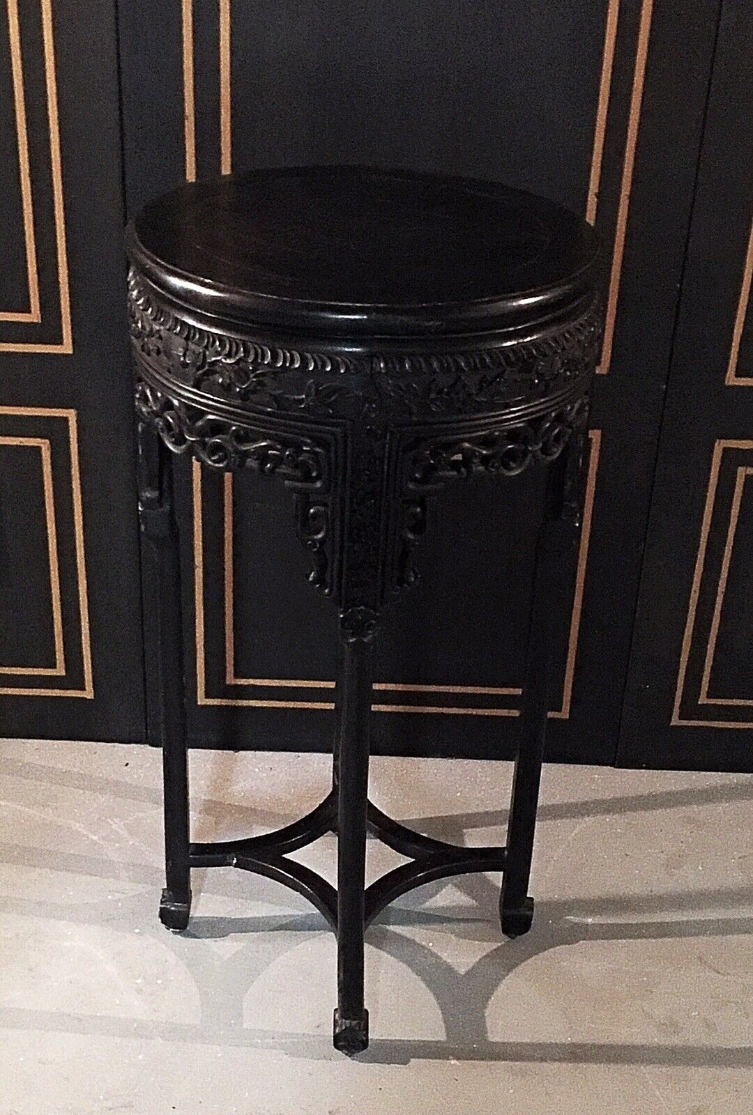 Chinese Antique Carved Teak Wood Pedestal Table Без бренда - фотография #3