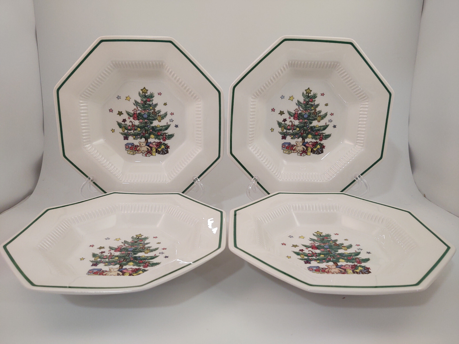 Set of 4 Nikko Christmastime Rim Soup Bowls Nikko Nikko Christmastime