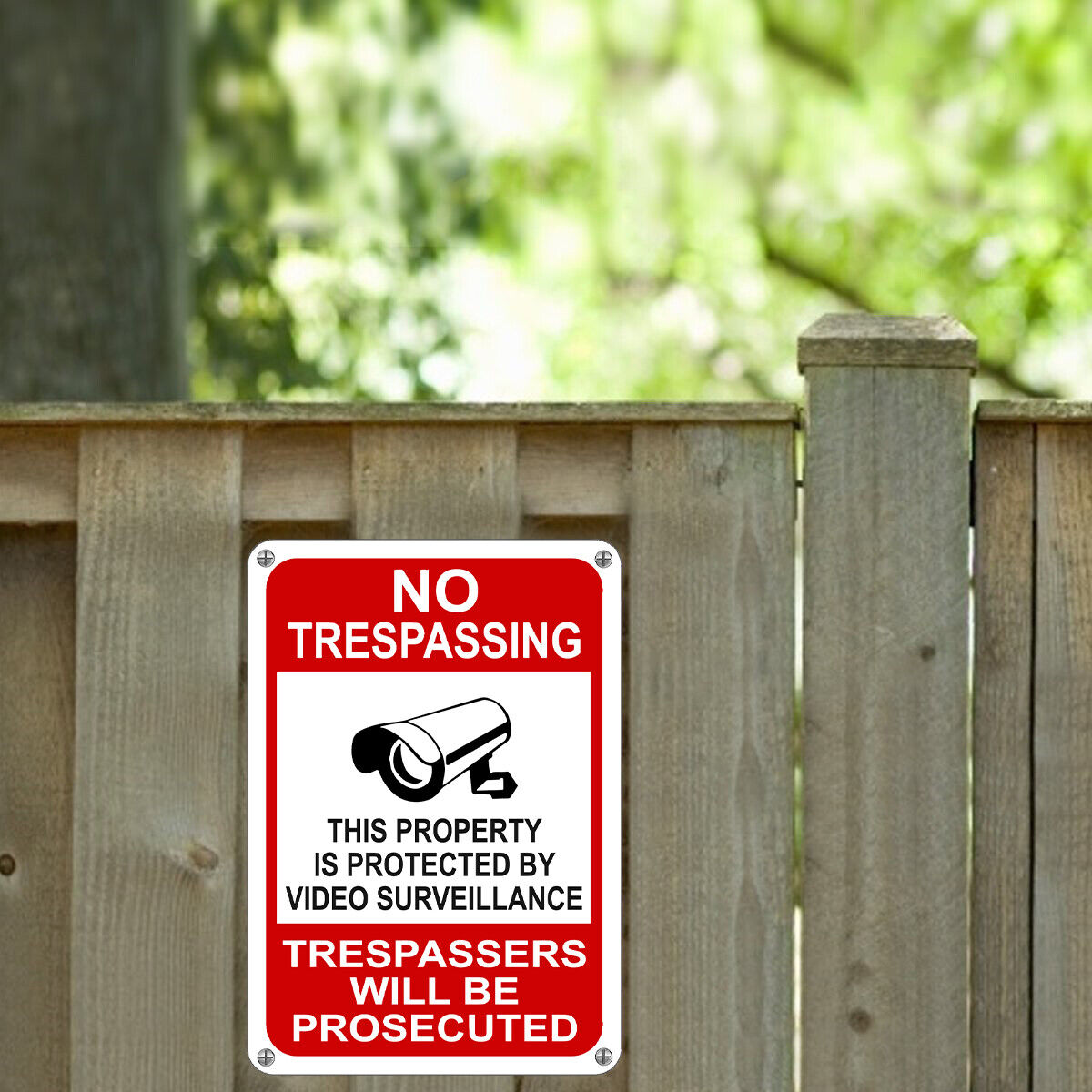 Property Protected By Video Surveillance Warning Security Camera Sign cctv 7x11" Mysignboards HS005 - фотография #5