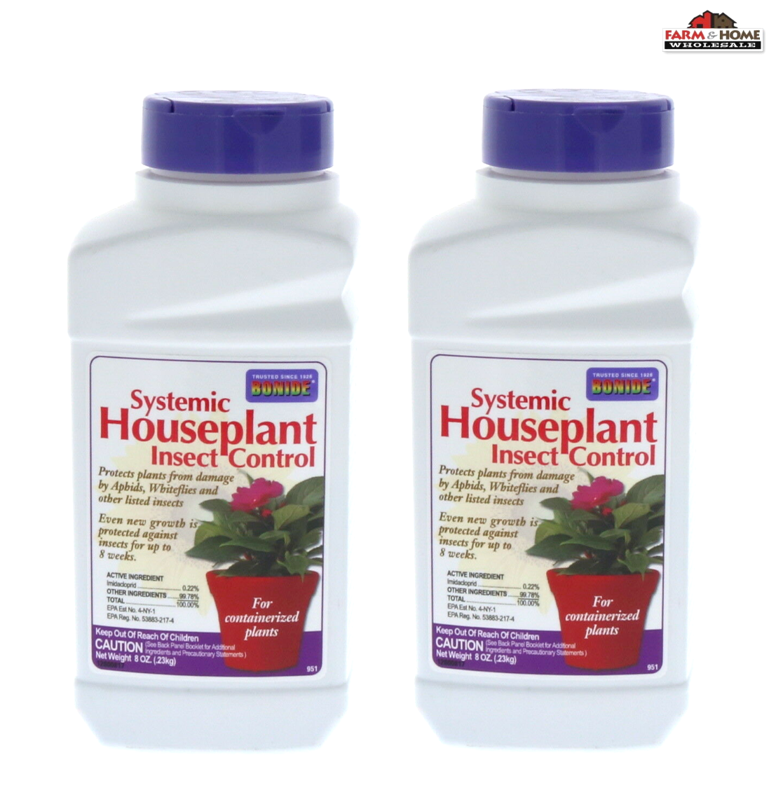 (2) Bonide Systemic House Plant Insect Control 8 Oz ~ SHIPS FAST Bonide 902051, 109145