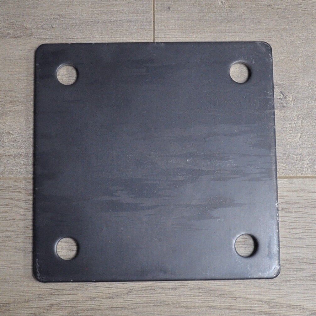 FLAT SQUARE STEEL METAL BASE PLATE 8" x 8" x 1/4" THICKNESS 3/8" HOLE | QTY 4 Pro Gate Supply Does Not Apply - фотография #2