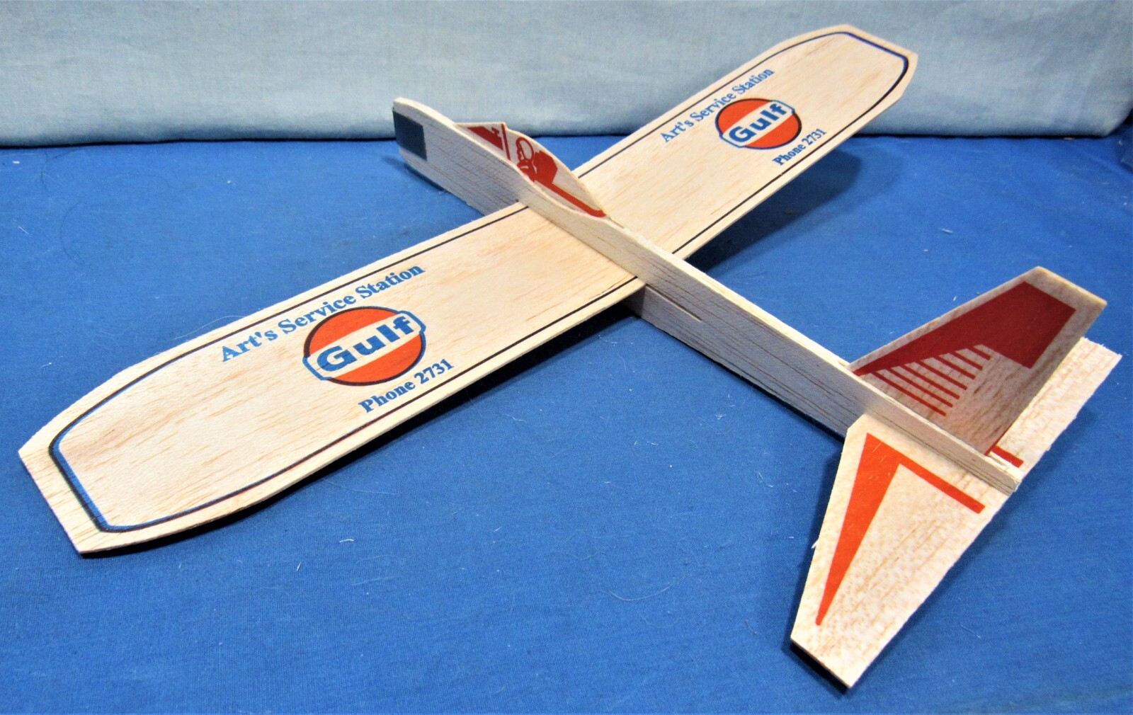 Gulf Gas Station Promo ~ 2 Balsa Wood Glider Airplanes Gulf - фотография #3