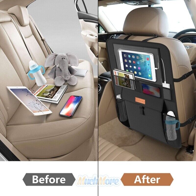 Universal Car Seat Protector+Backseat Organizer Kick Mat 600D Waterproof Fabric MUCH Does Not Apply - фотография #7