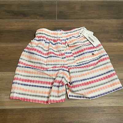 Mari Cruz 8 Boys Indie Sunset Stripes Shorts Swimsuit White Drawstring Waist Mari Cruz Does Not Apply - фотография #4